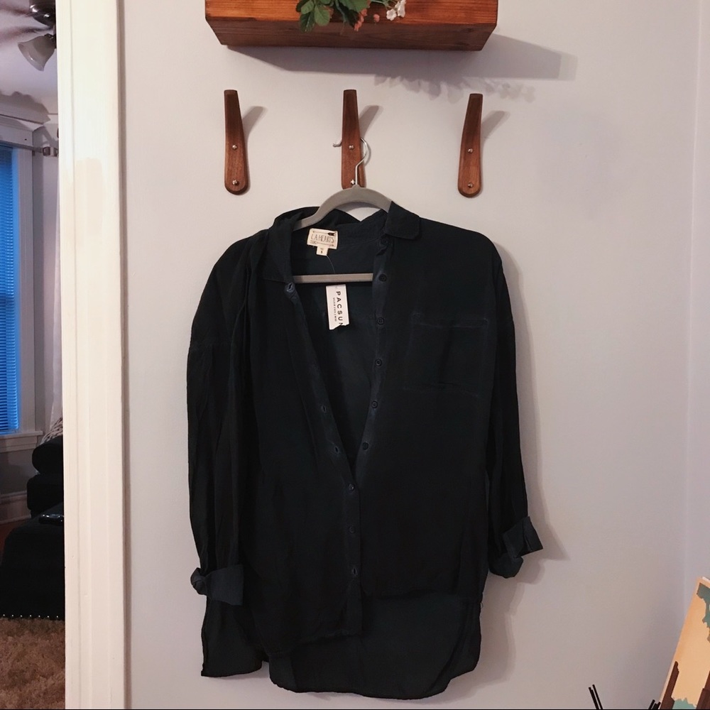 black button down blouse from pac sun